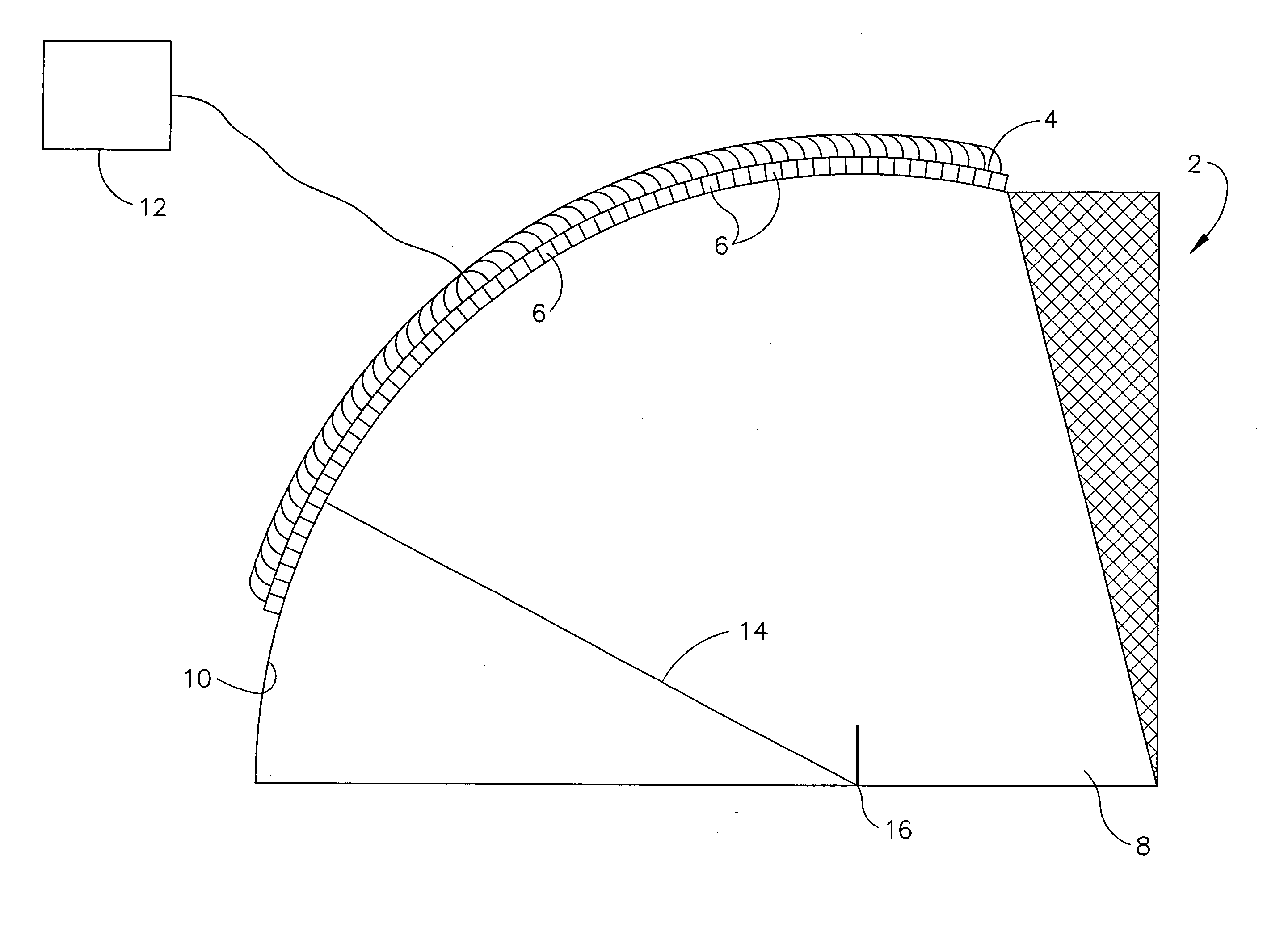 Uni-index variable angle phased array probe