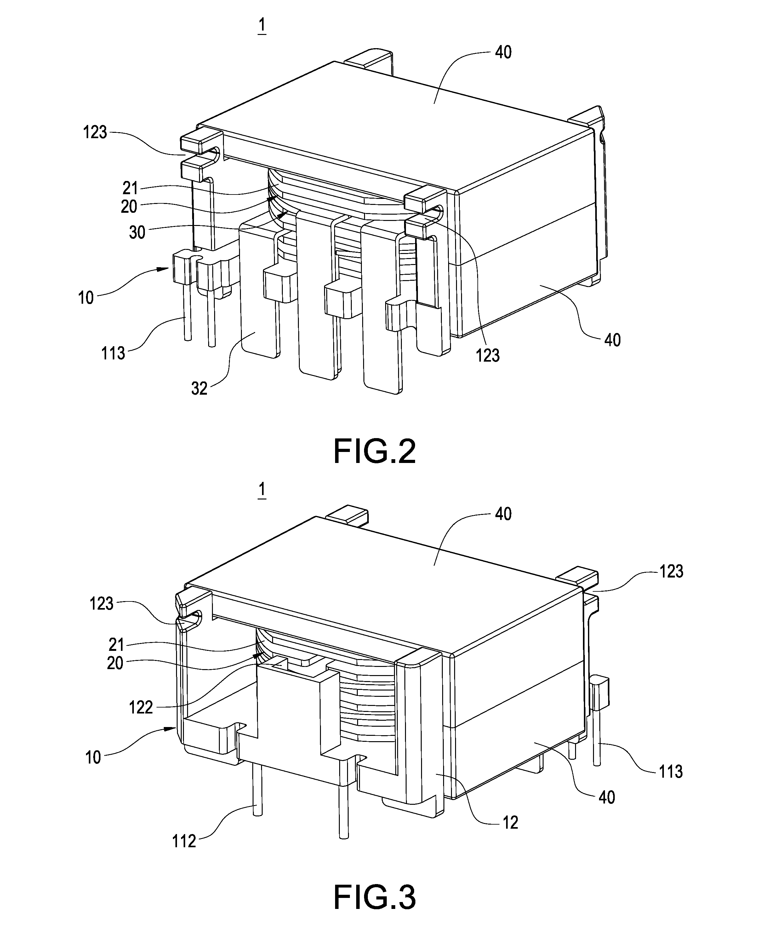 Transformer having assembled bobbins and voltage transformation module having the transformer