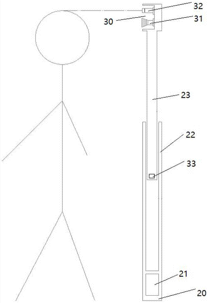 System for measuring body height