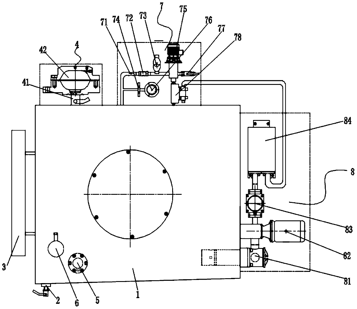 Self-adaptive closed hydraulic oil tank