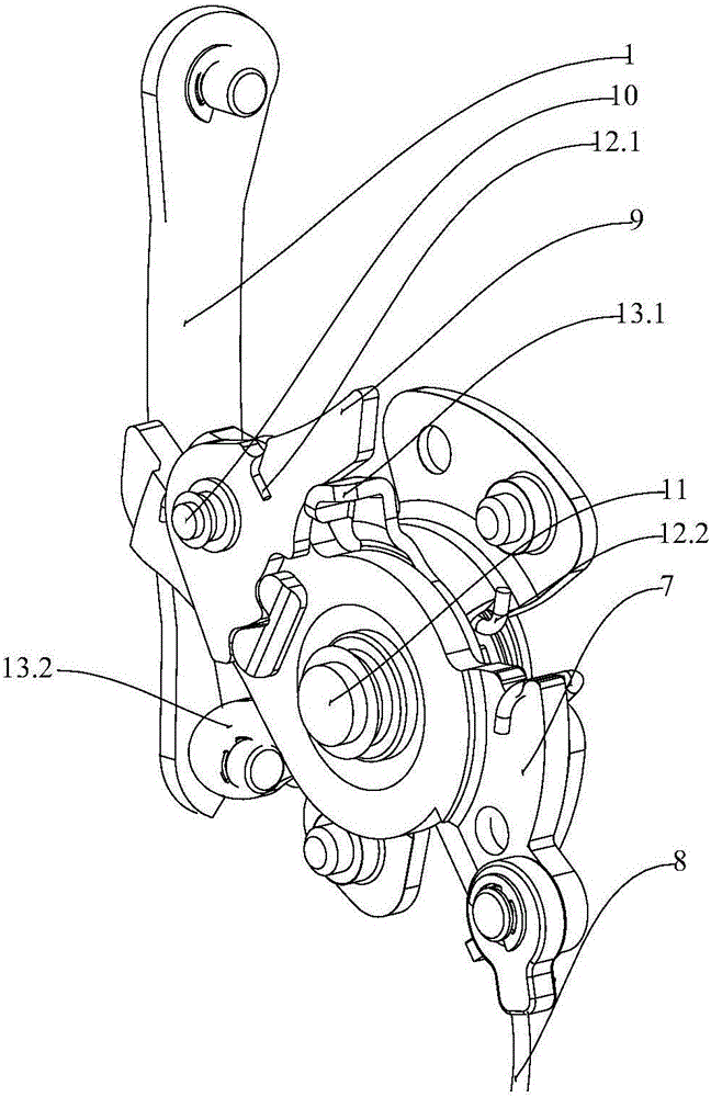 Slideway linkage unlocking mechanism of automobile seat backrest