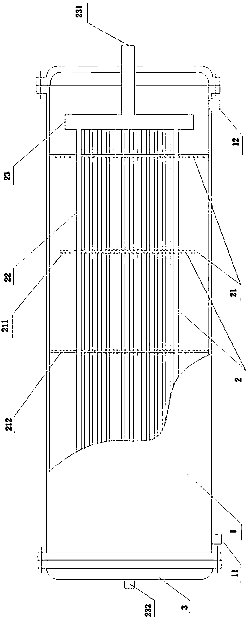 Cylindrical combined heat exchanger