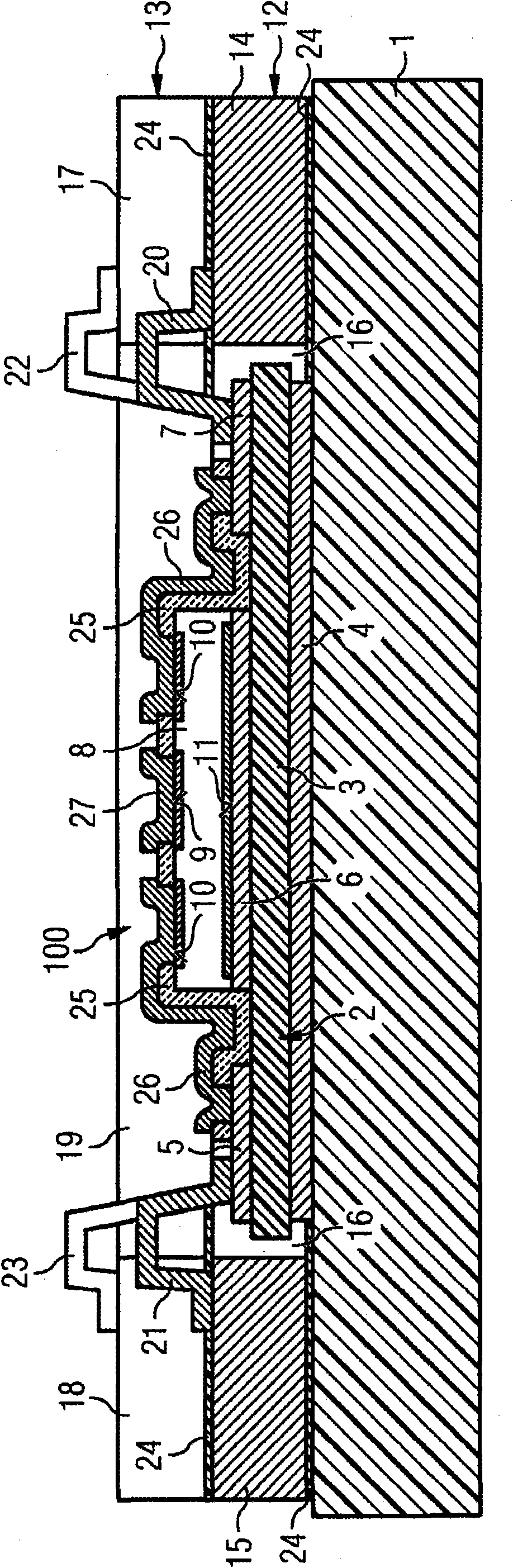 Arrangement comprising at least one semiconductor component, in particular a power semiconductor component for the power control of high currents