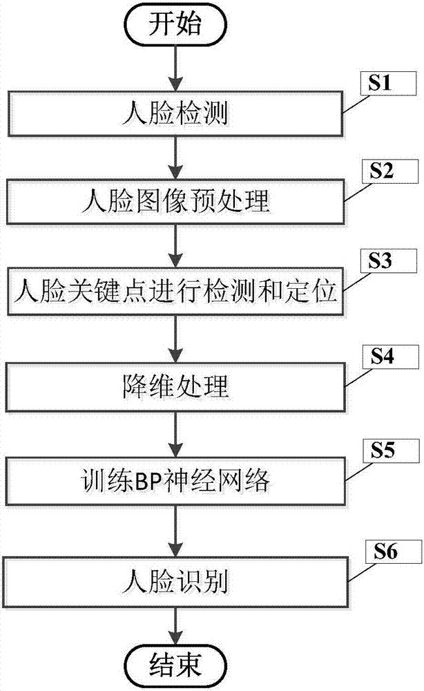 Multi-neural network cascaded face recognition method based on human face key points