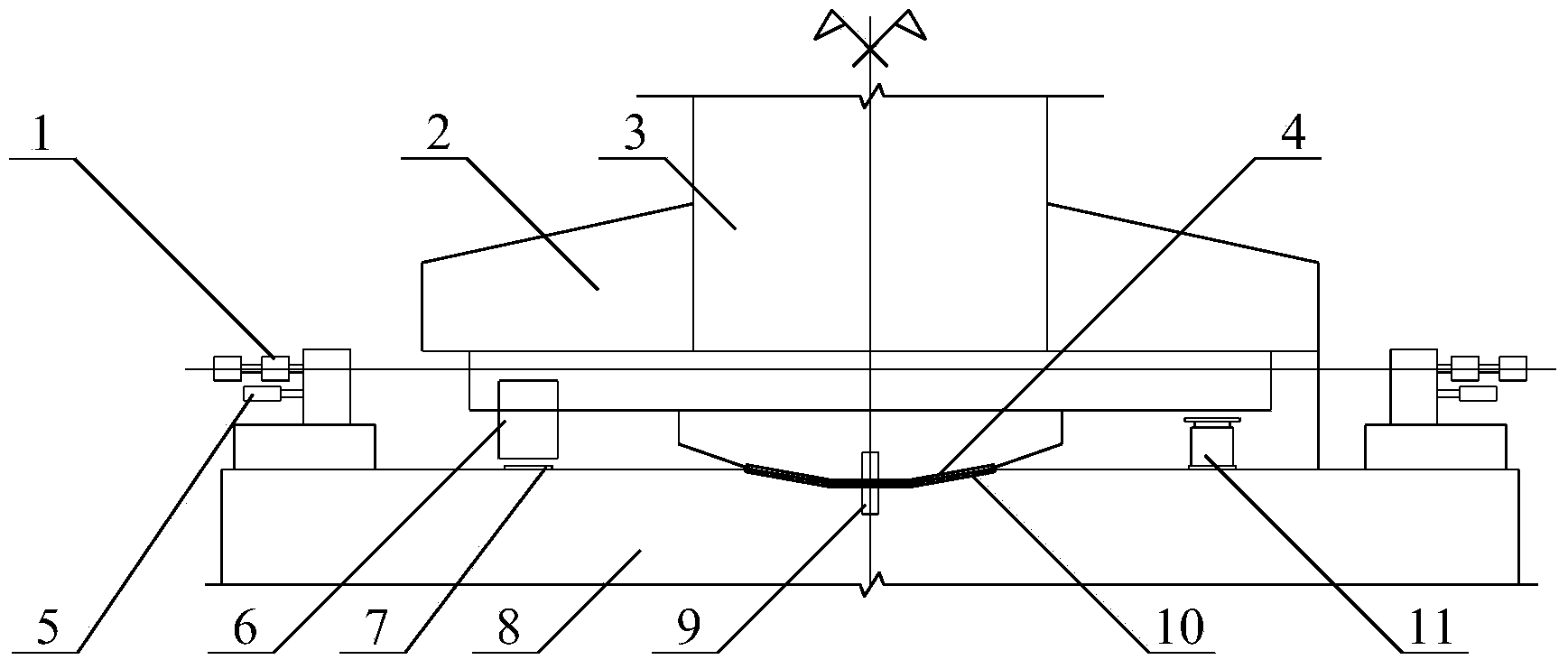 Horizontal turning system for bridge construction