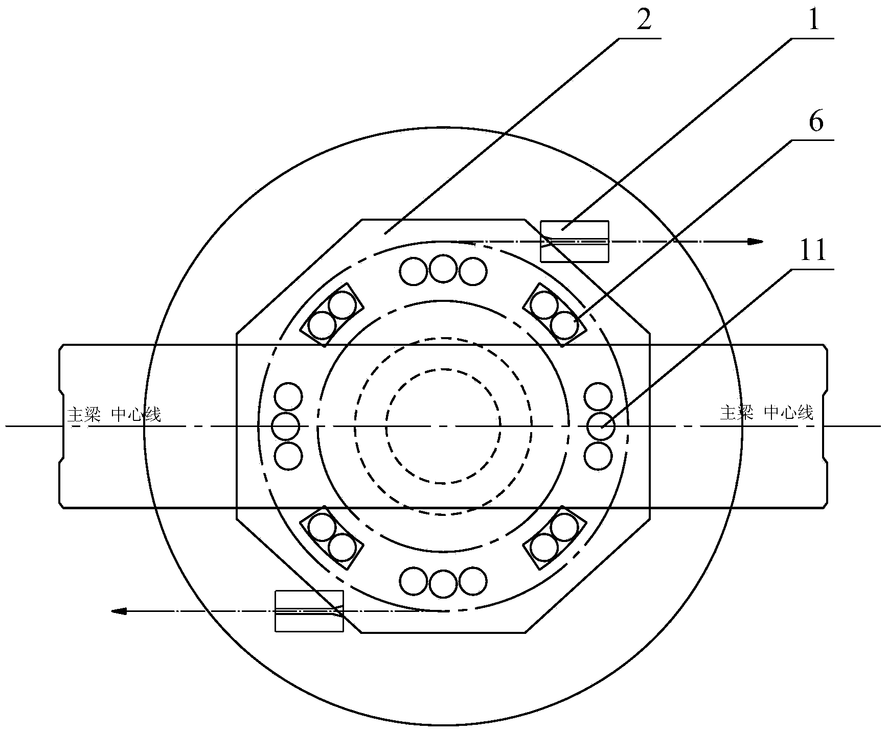 Horizontal turning system for bridge construction