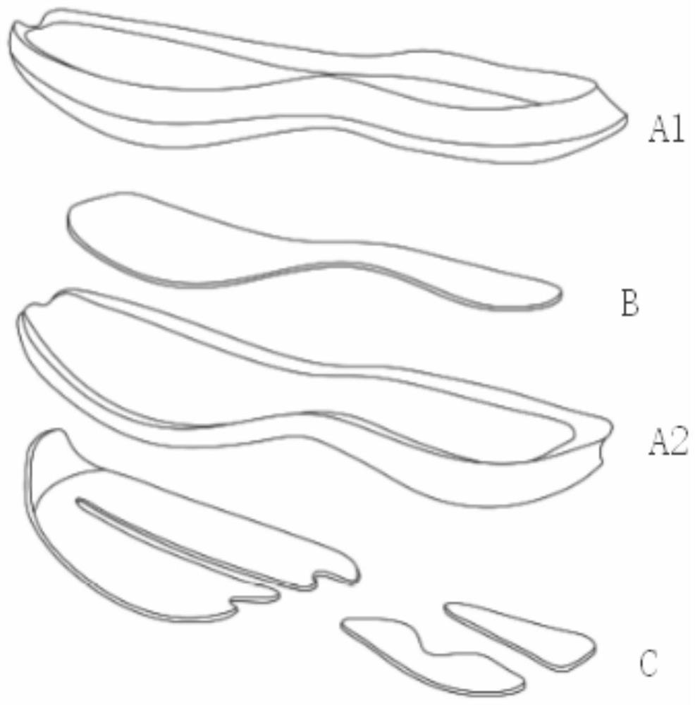 Sole component for high-strength running and sneaker