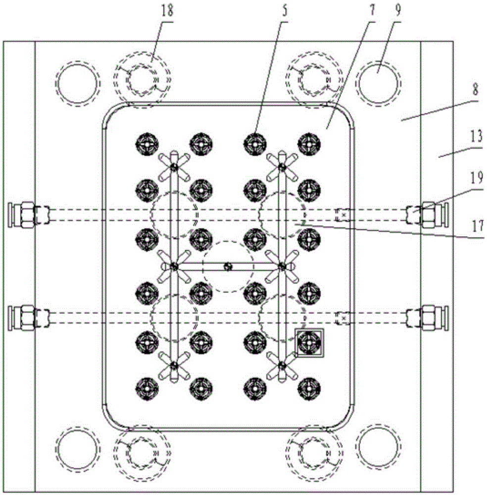 Injection mold for foot pad of computer case