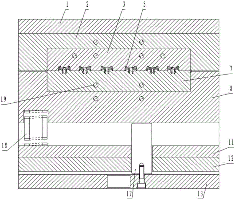 Injection mold for foot pad of computer case