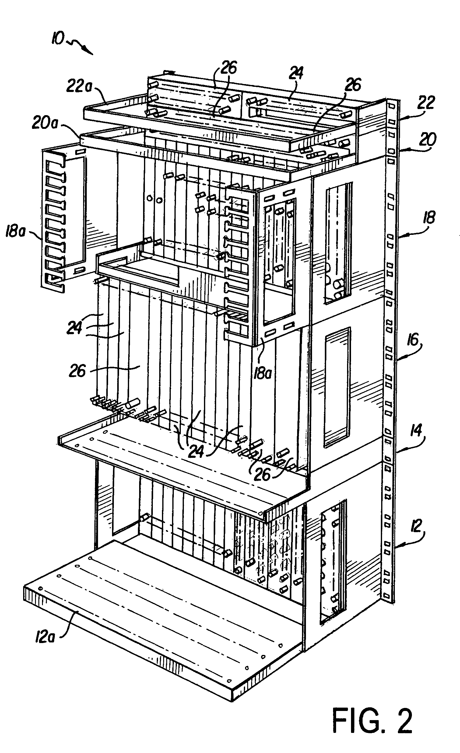 RF circuit modules and integrated chassis with power interface for RF circuit modules