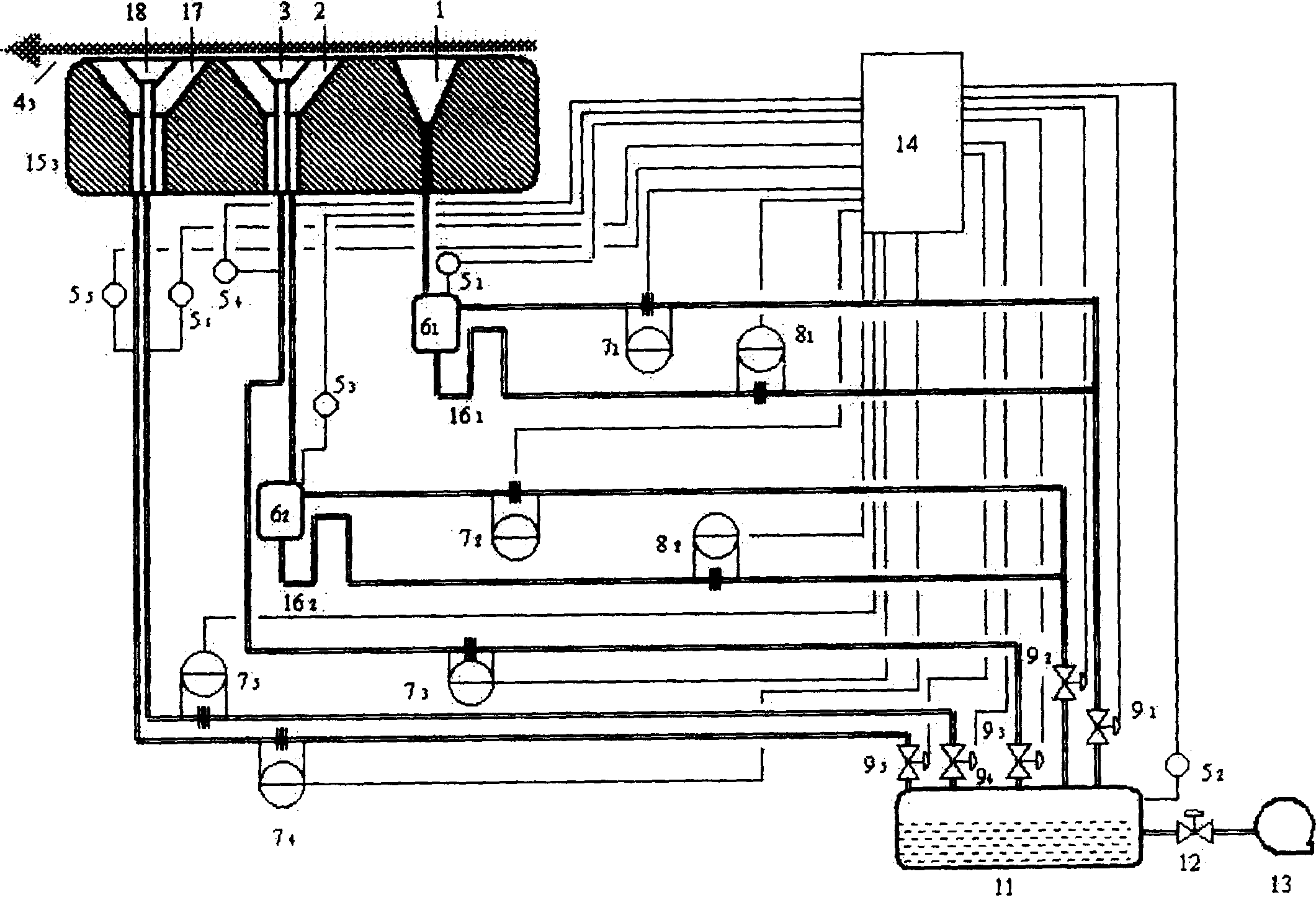 Filtered fabrics performance on-line detecting method