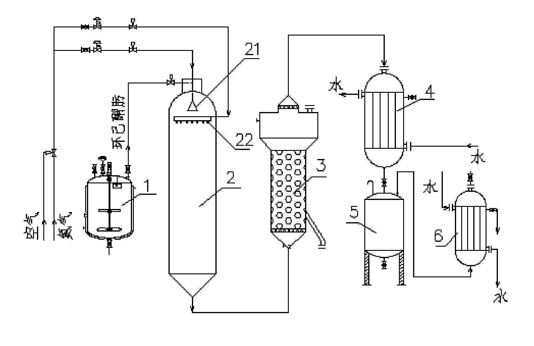 Gasification system for preparing cyclohexanone oxime in caprolactam by Beckmann gas phase rearrangement