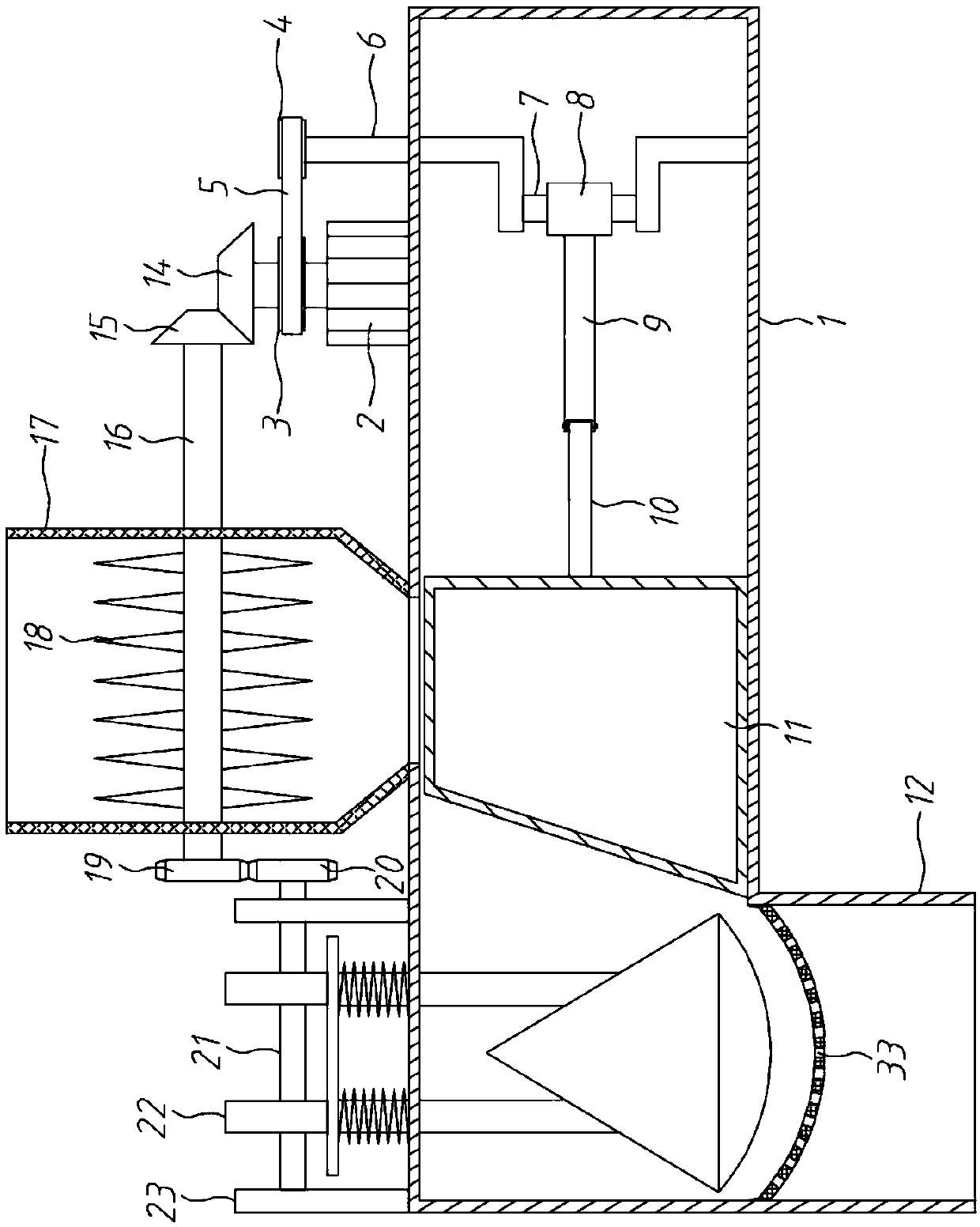 Automatic high-efficiency pounding machine for Chinese herbal medicine processing