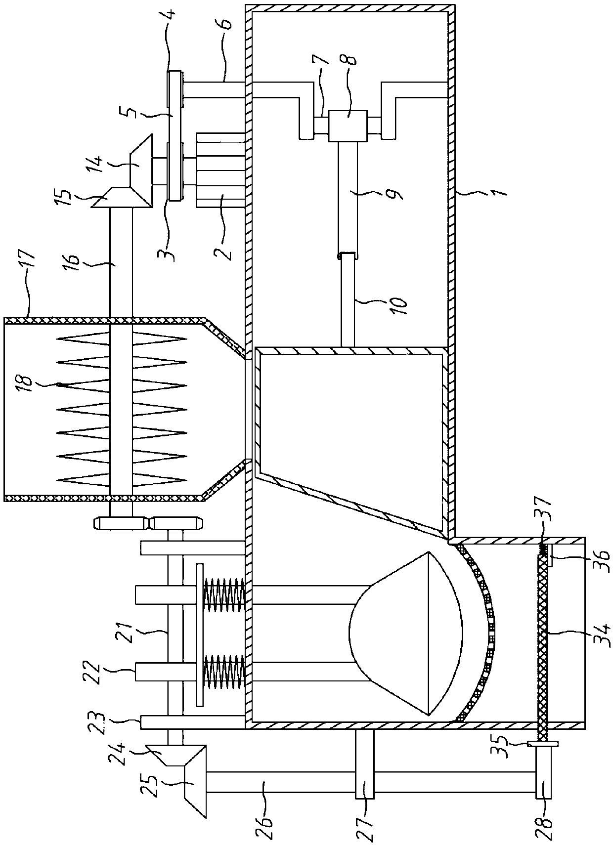 Automatic high-efficiency pounding machine for Chinese herbal medicine processing