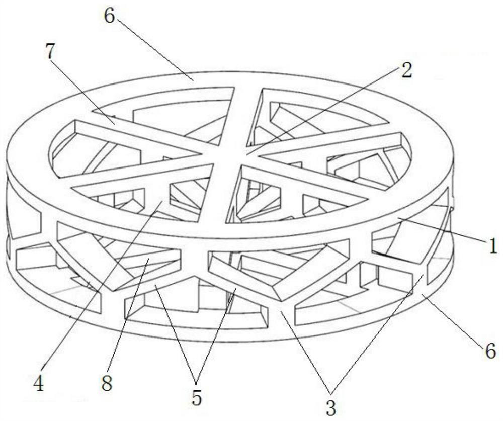 Reinforced negative stiffness metamaterial structure