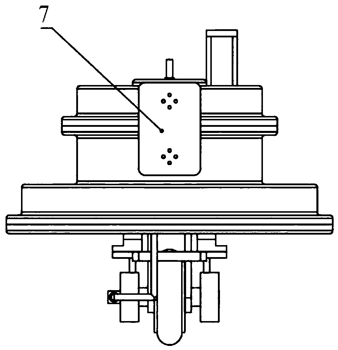 Single-motor double-degree-of-freedom speed change wheel type airbag polishing device