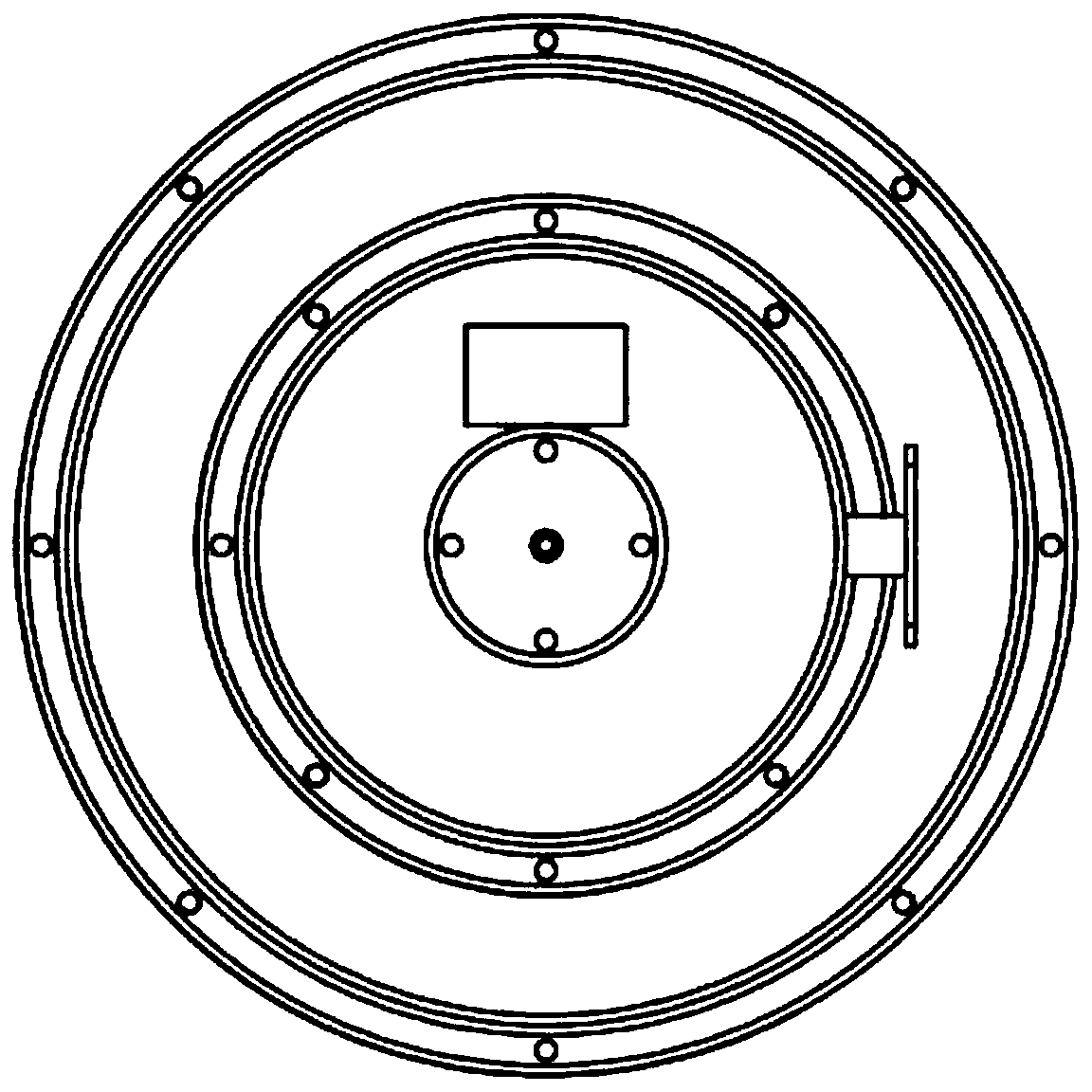 Single-motor double-degree-of-freedom speed change wheel type airbag polishing device