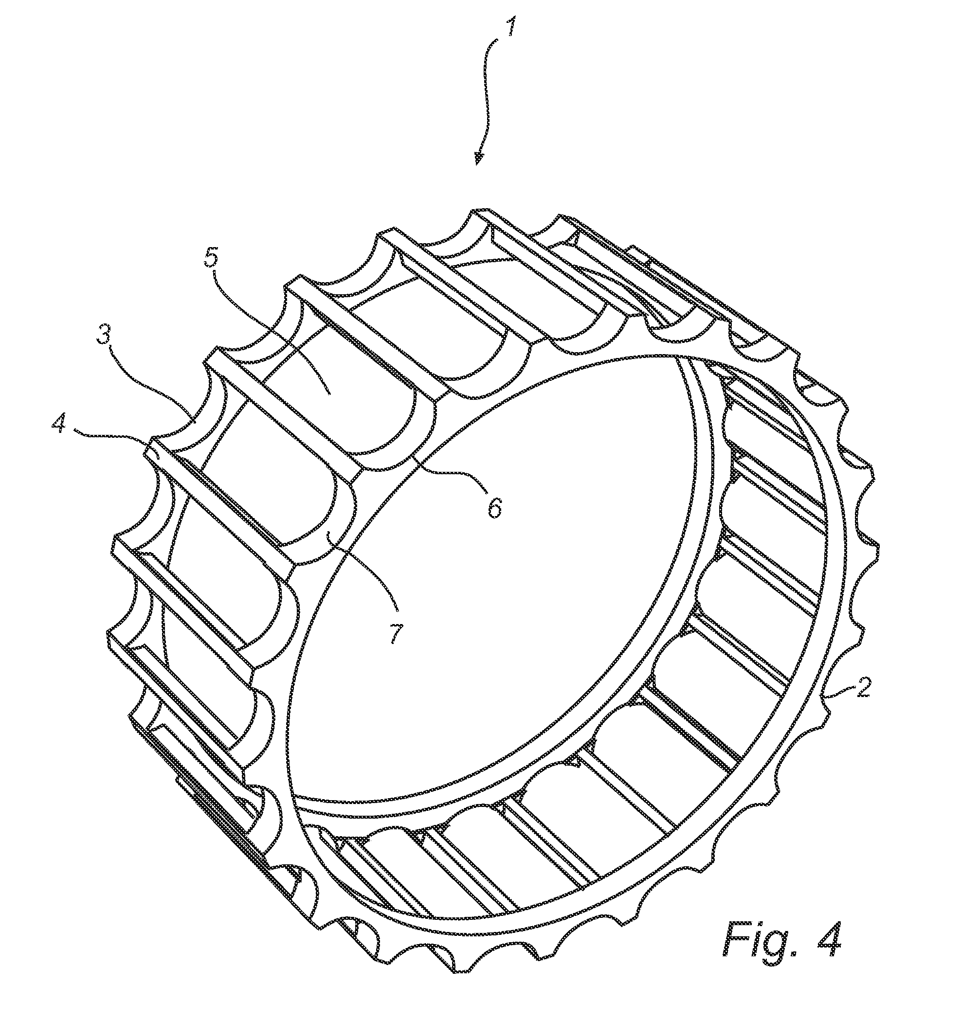 Cage for a toroidal roller bearing