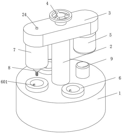 Tapping machine for processing end part of hydraulic oil cylinder