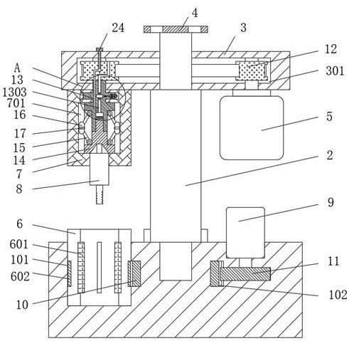 Tapping machine for processing end part of hydraulic oil cylinder