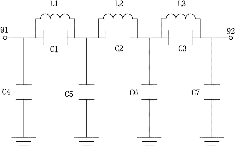 Laminated sheet type low pass filter for CATV