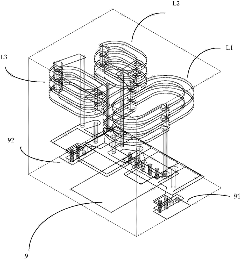 Laminated sheet type low pass filter for CATV