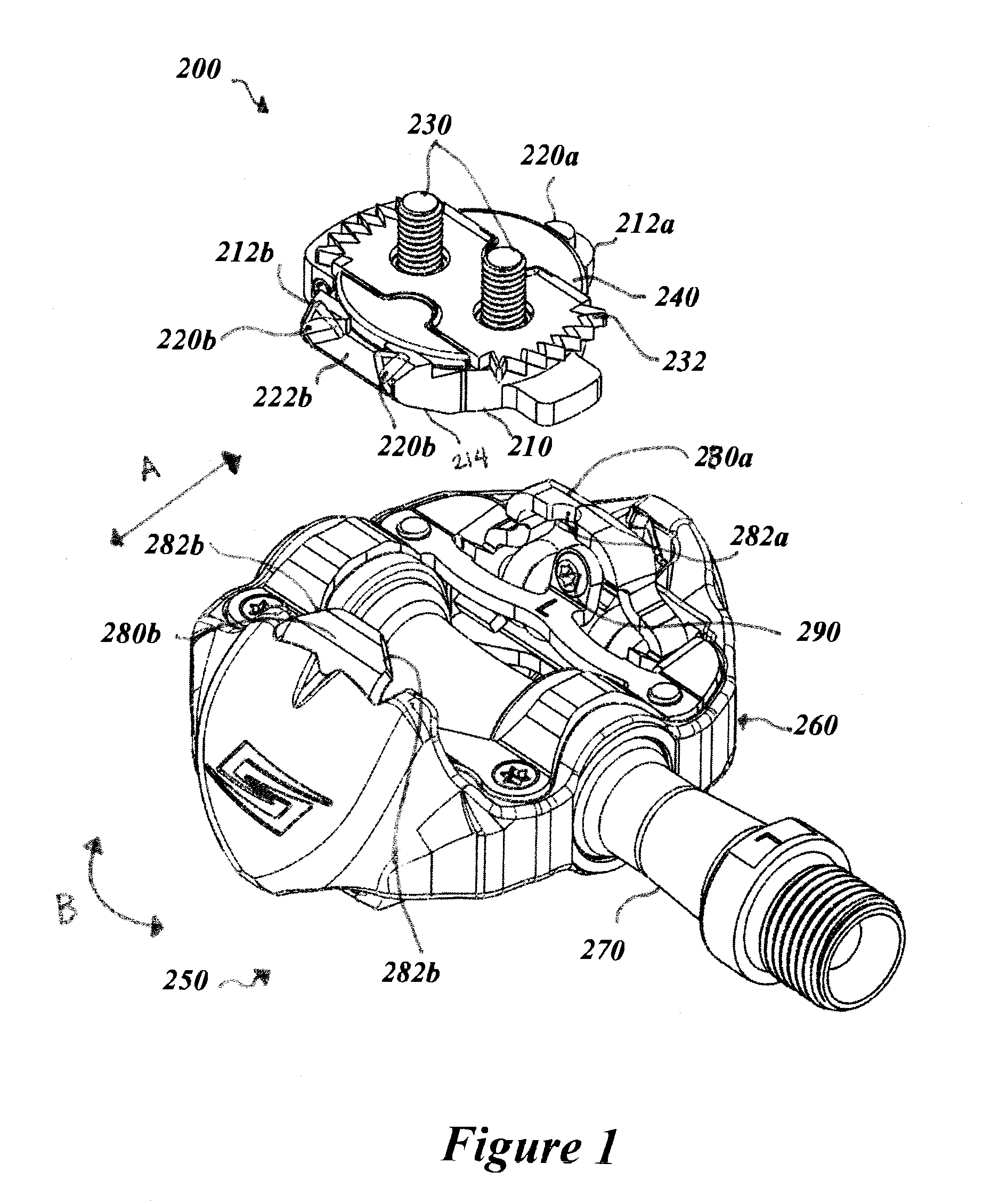 Pedal and cleat assembly