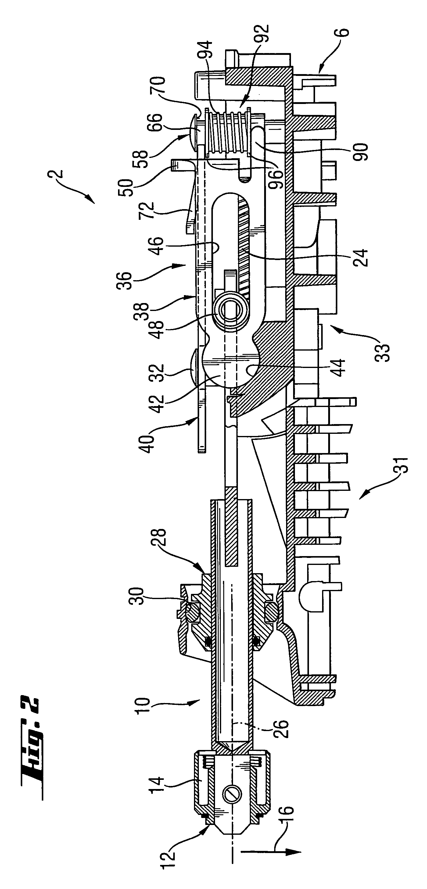 Reciprocating stroke bar bearing