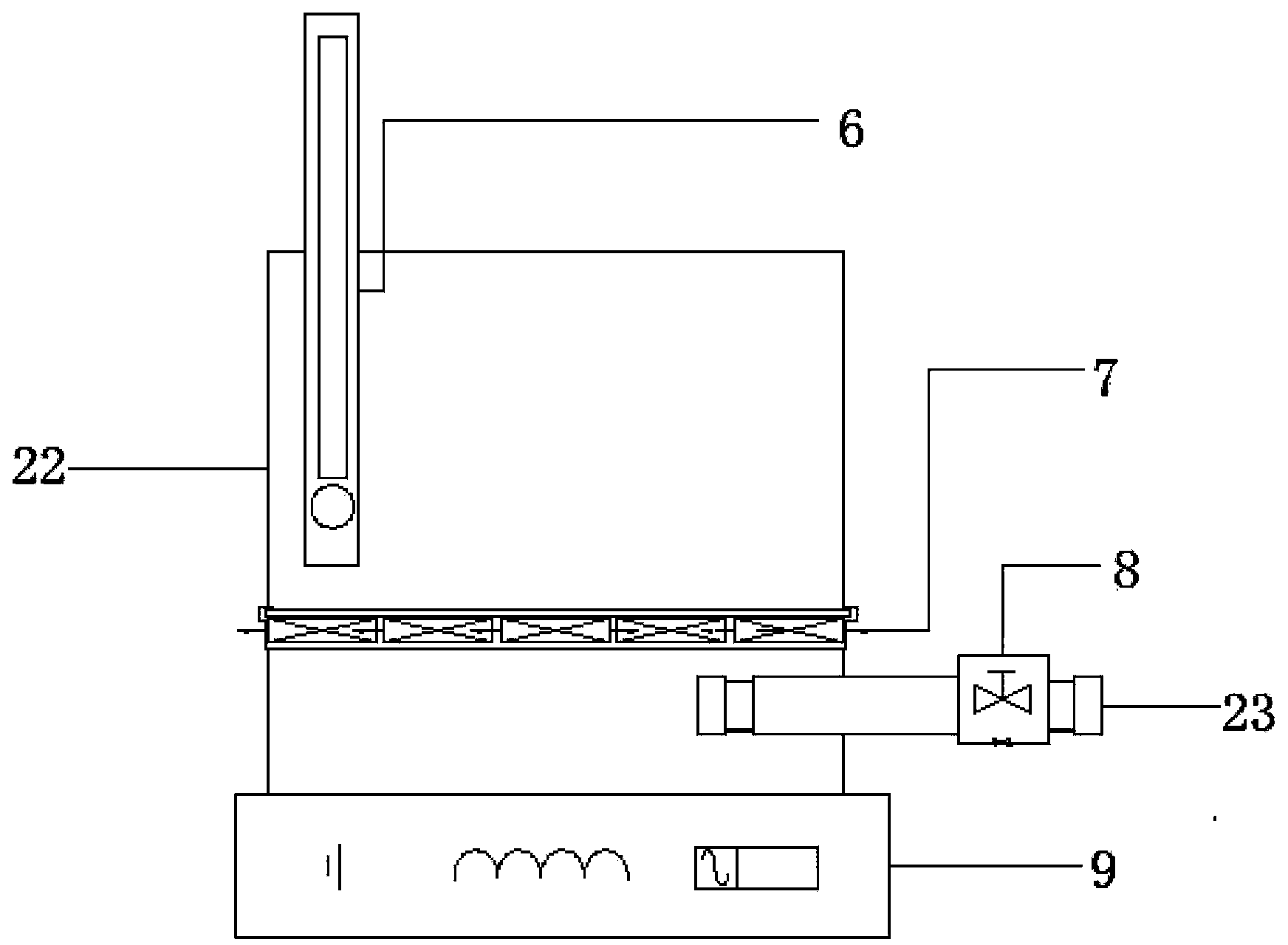 Photochemical deposition device for solar cells