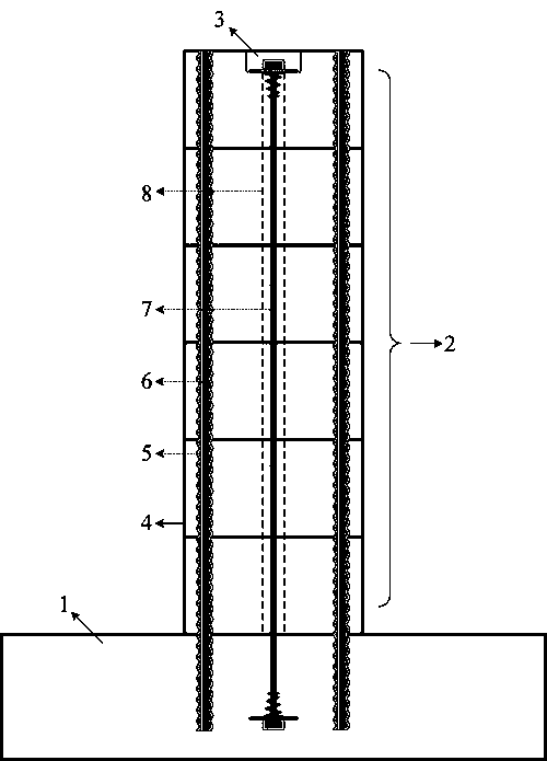 A construction method for assembled piers with mixed reinforcement of ordinary steel bars and precision-rolled threaded steel bars