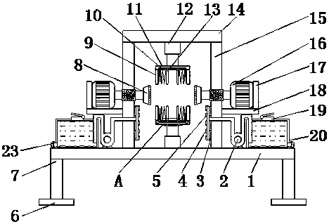 Power battery case grinding device