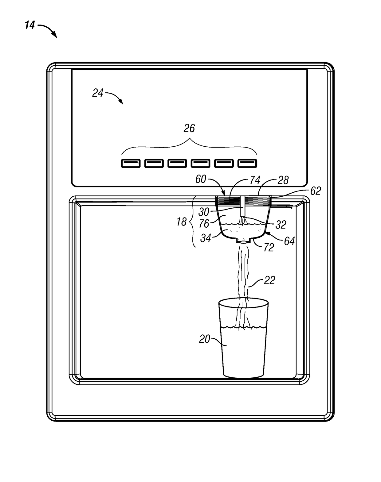 Apparatuses and methods for a refrigerator having liquid conditioning and enhancement components for enhanced beverage dispensing