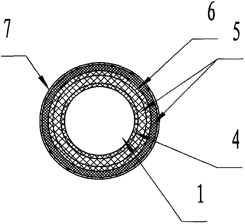 Silicone rubber composite rubber tube lined with polytetrafluoroethylene and manufacturing method thereof