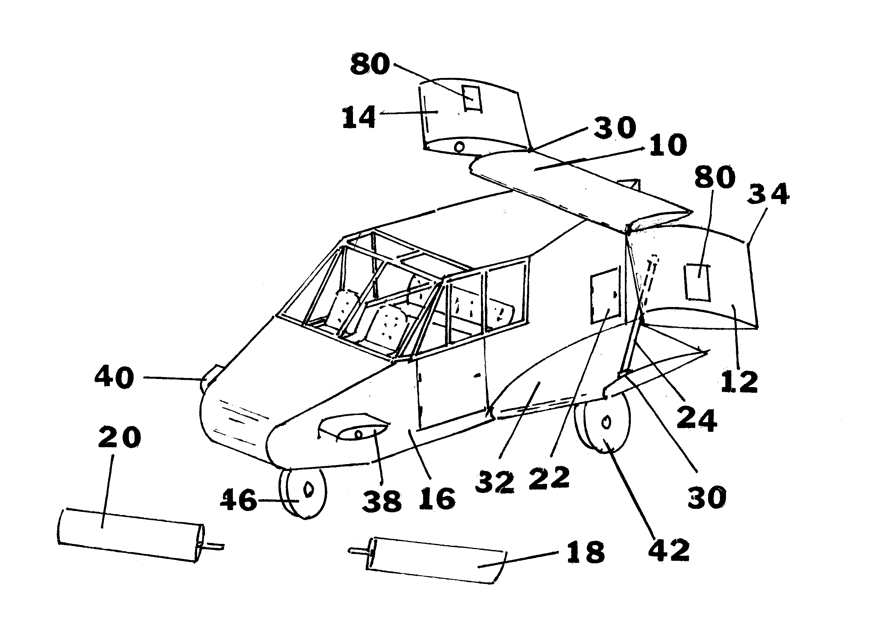 Rapidly-convertible roadable aircraft