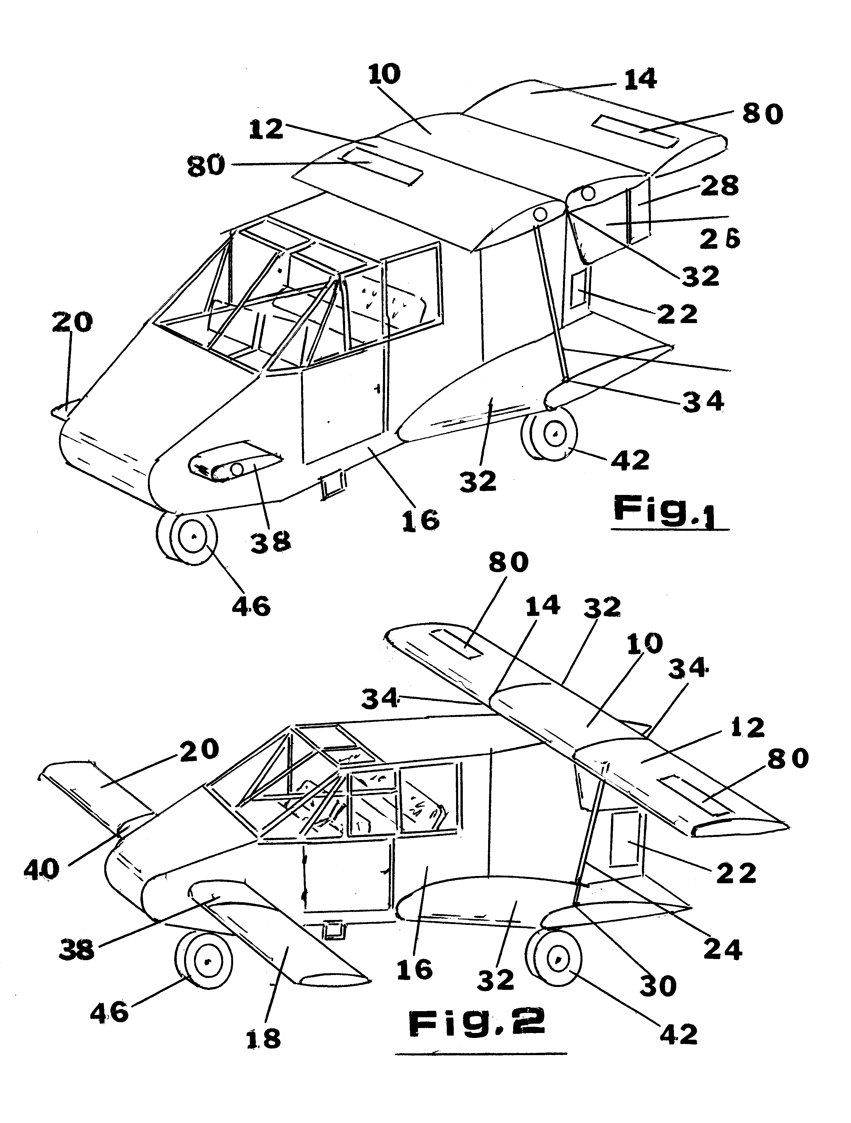 Rapidly-convertible roadable aircraft