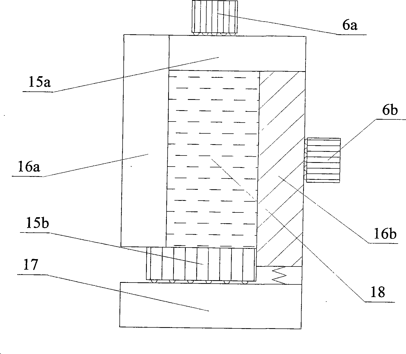 Self-balancing rock full end face true three-axial compression test apparatus