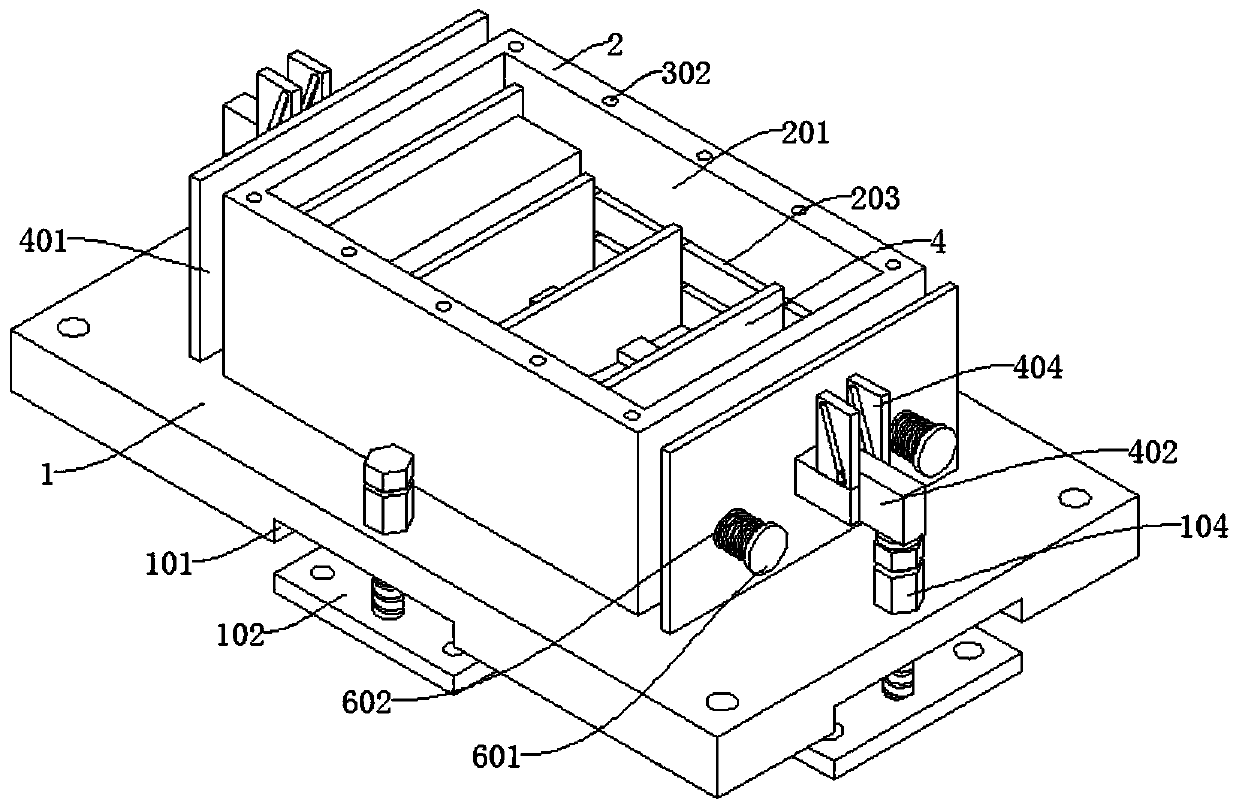 Battery mounting and carrying device for new energy automobile