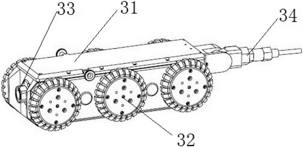 Pipeline detection system based on pipeline robot and detection method