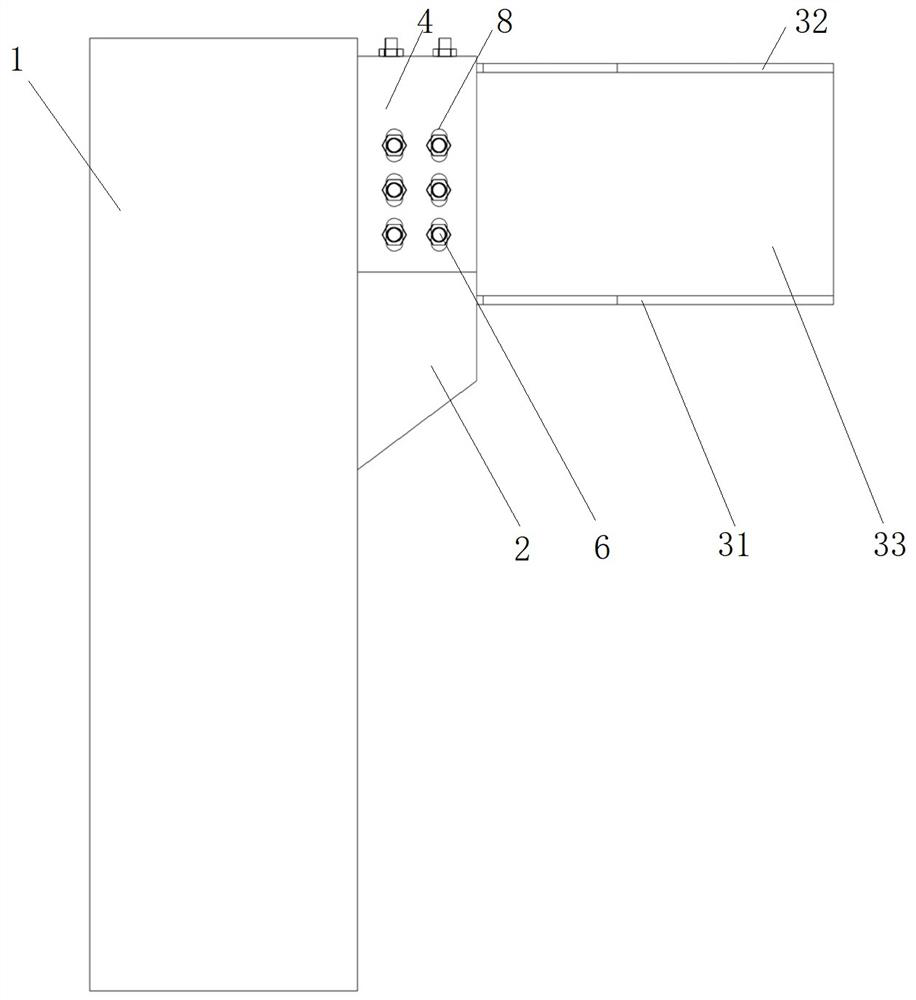 Repairable and easy-to-replace fabricated steel structure beam-column joint capable of realizing self-resetting