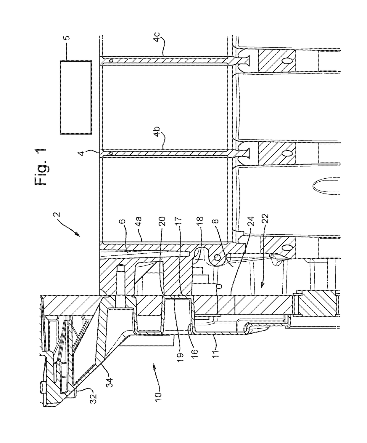 Engine assembly with an engine cover or housing comprising a boss