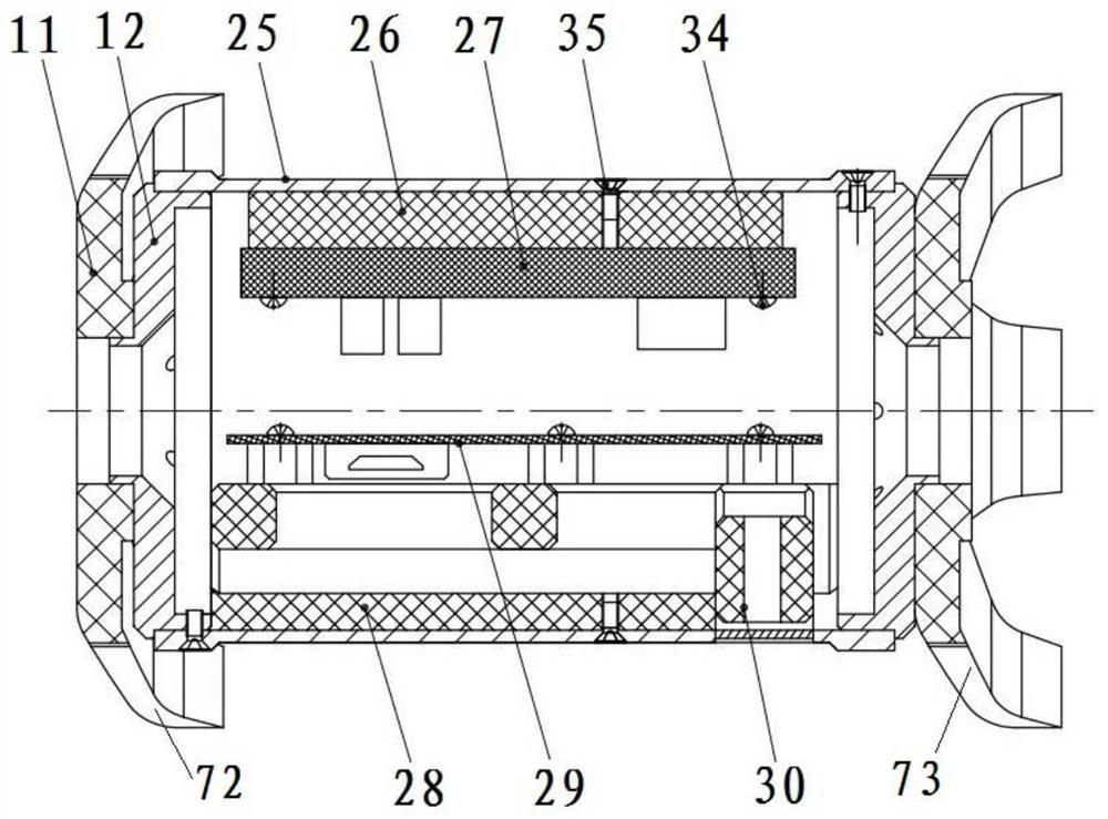 Detection method of thickness of non-metallic coating on inner wall of small-diameter long-distance pipeline