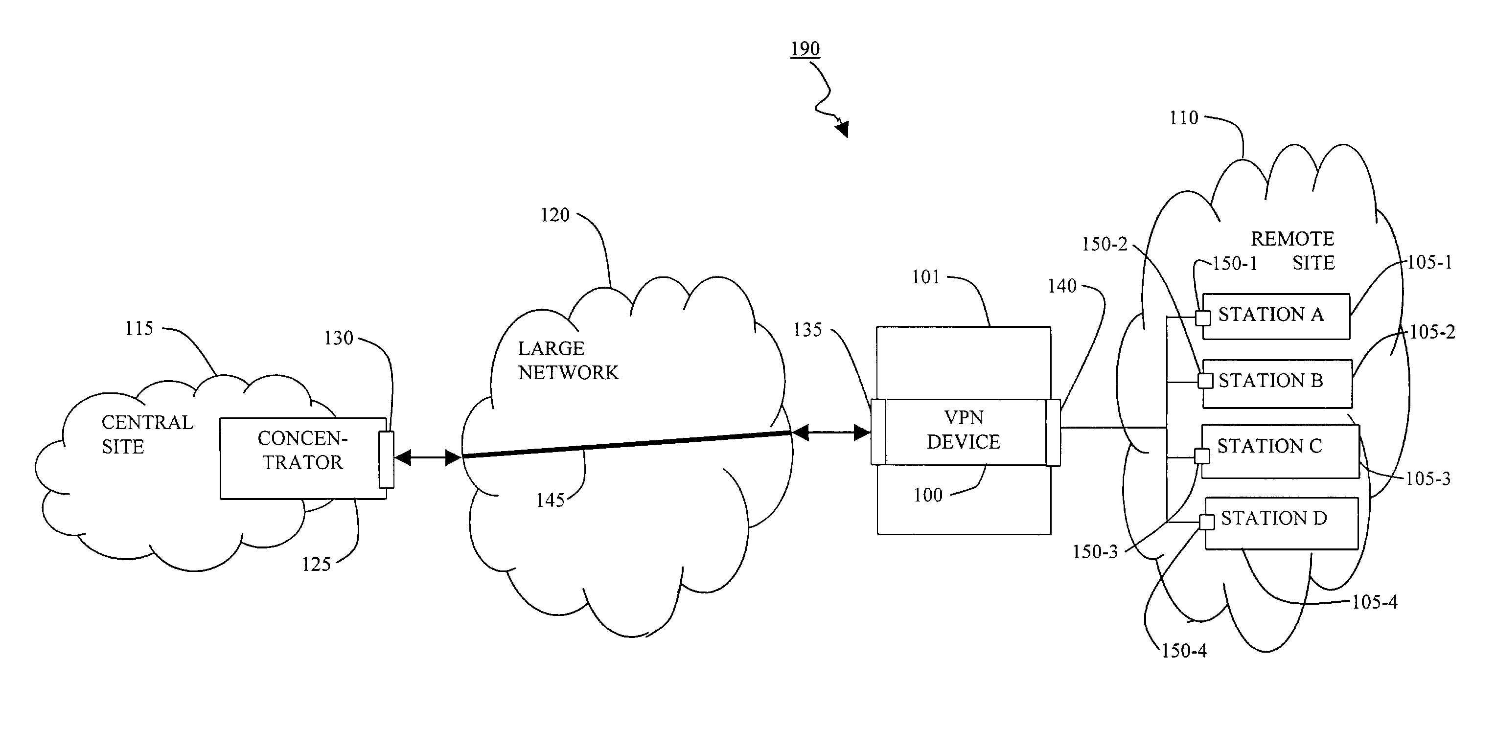 Method and apparatus providing virtual private network access