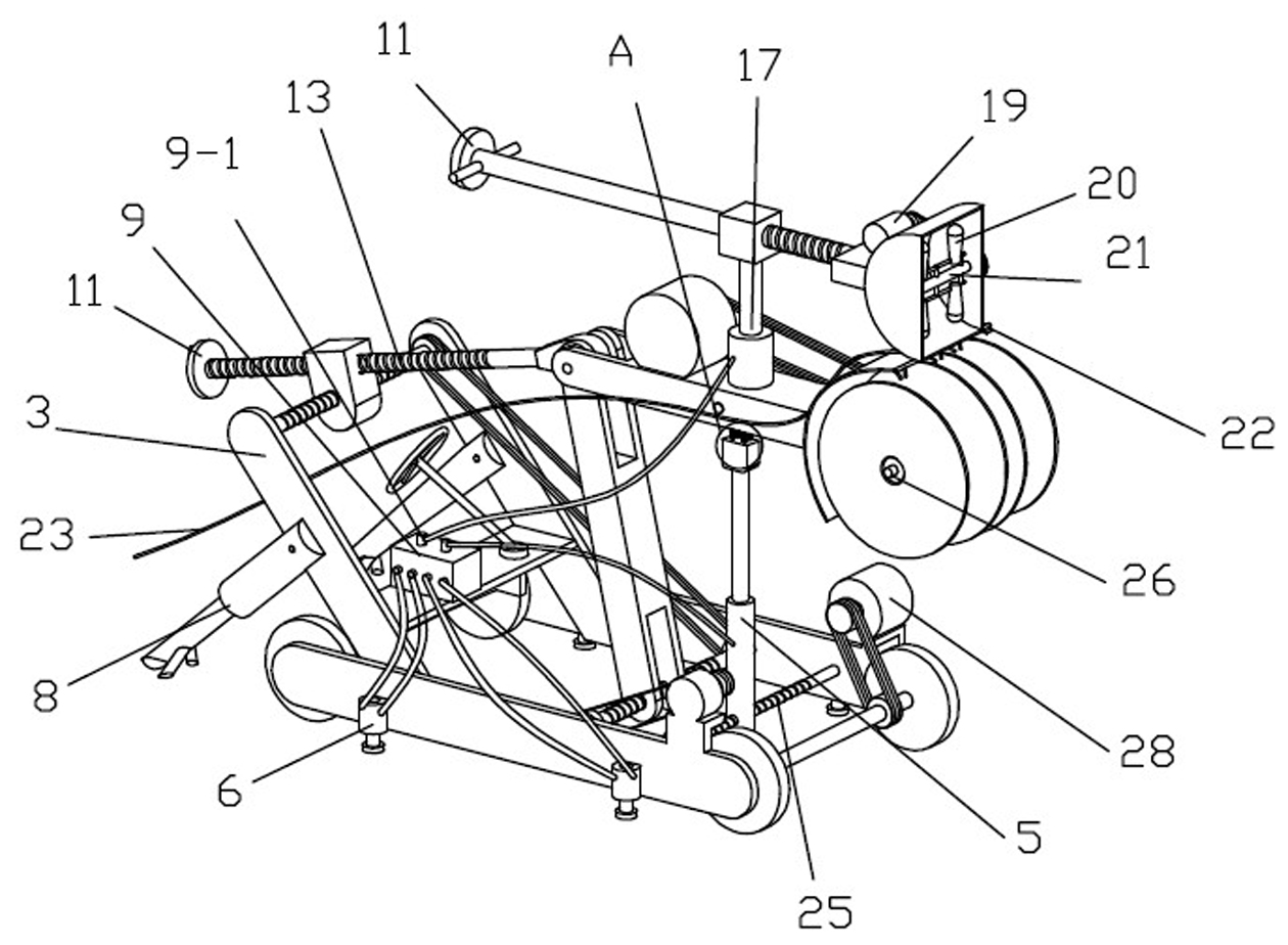 Saw blade type cave development machine