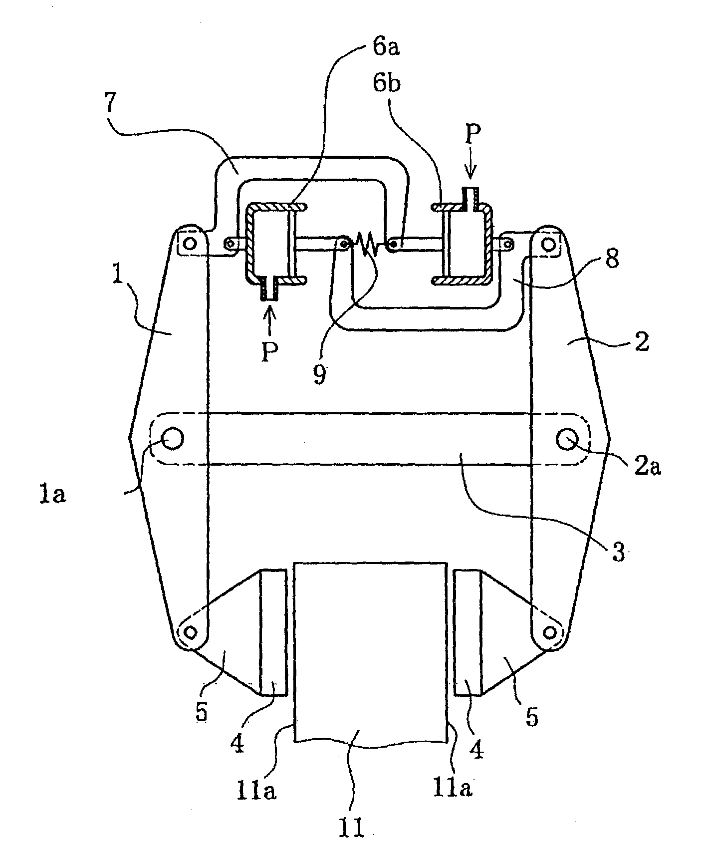 Pneumatic disc brake device for railway rolling stock