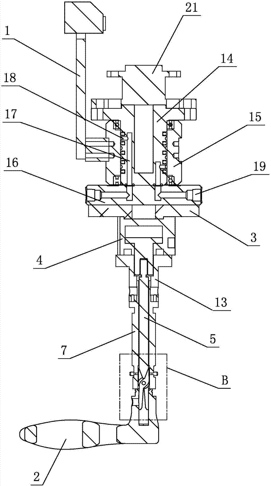 Door handle grinding and polishing clamp with anti-winding function for robot