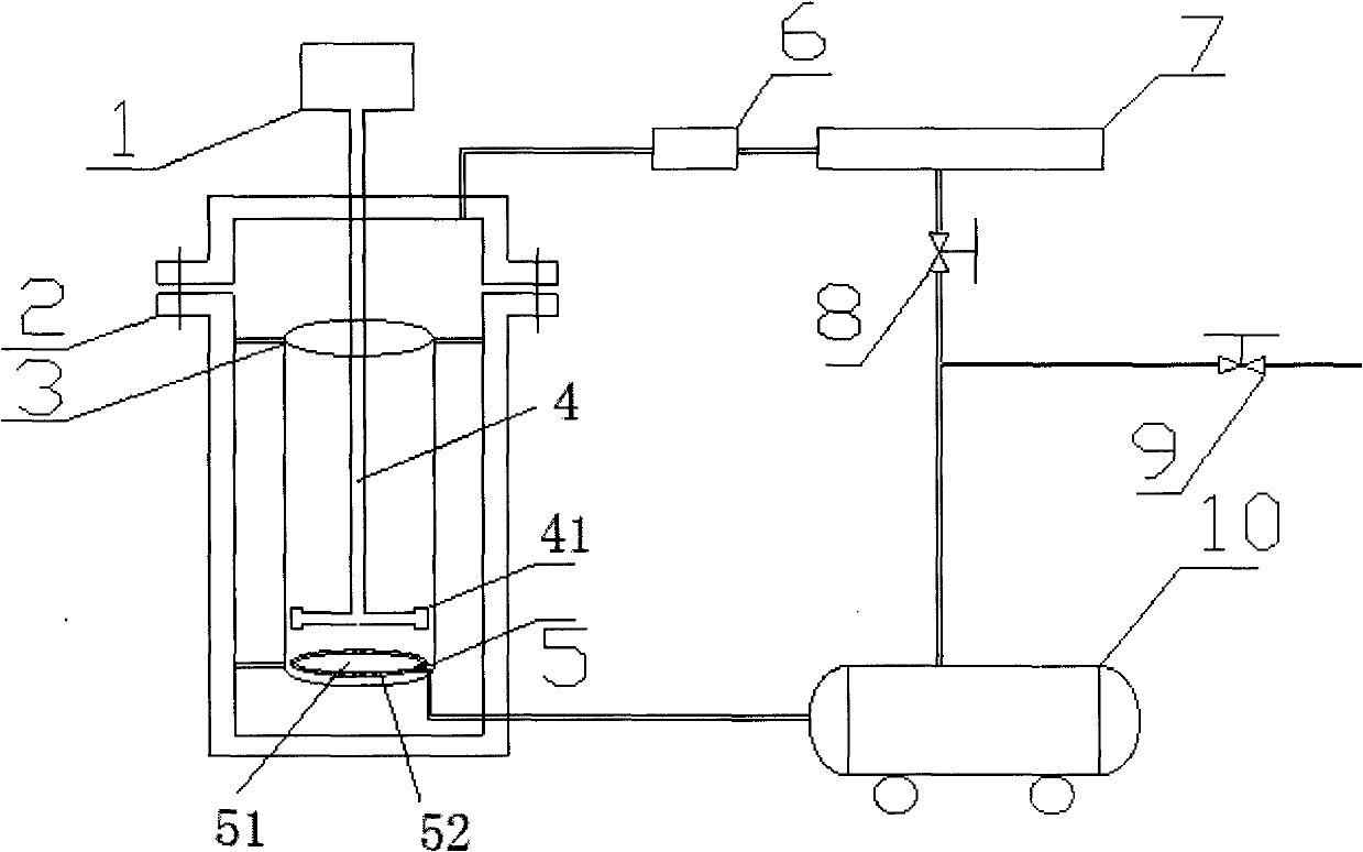 Reaction device for producing organic acid and alcohol through synthesis gas fermentation