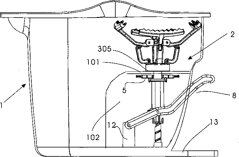 Mop water twisting barrel