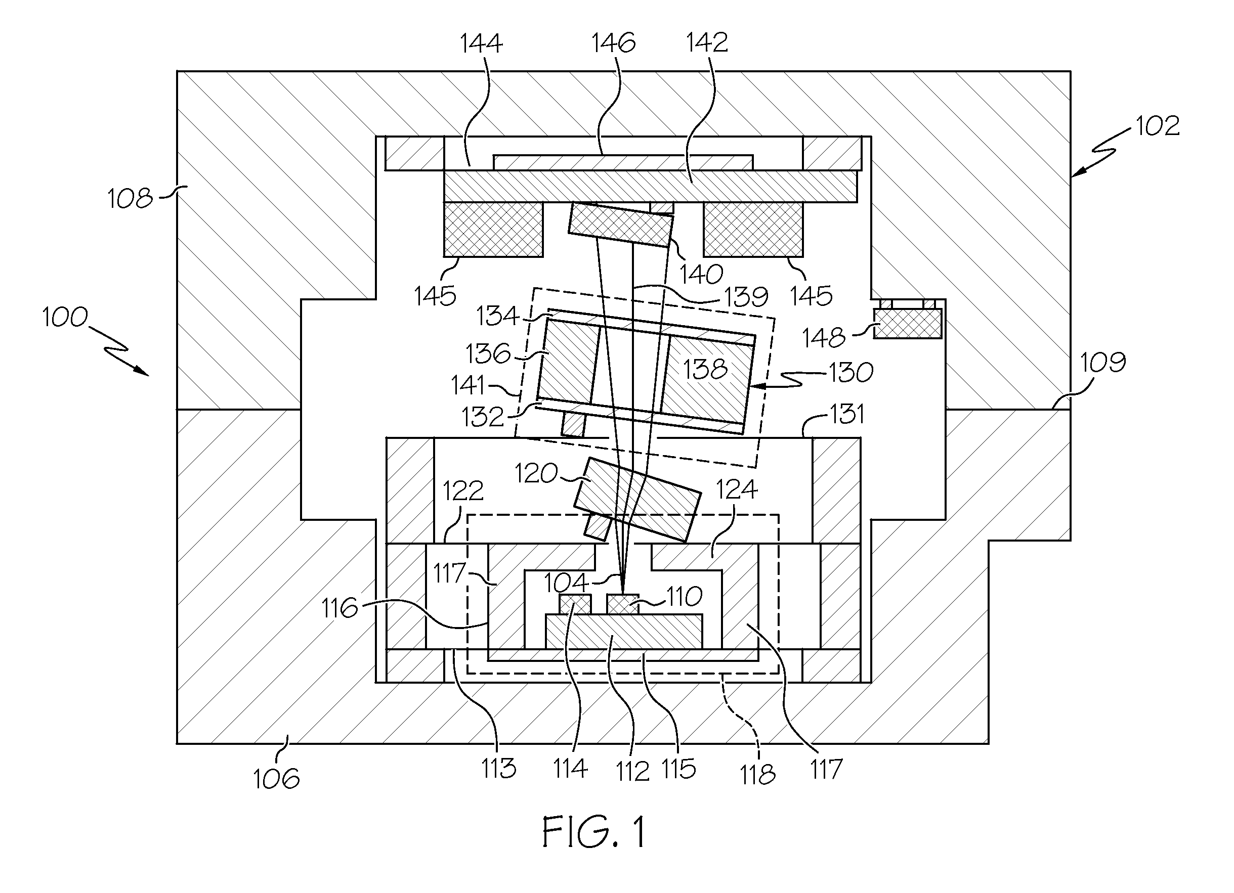 Chip-scale atomic clock with two thermal zones