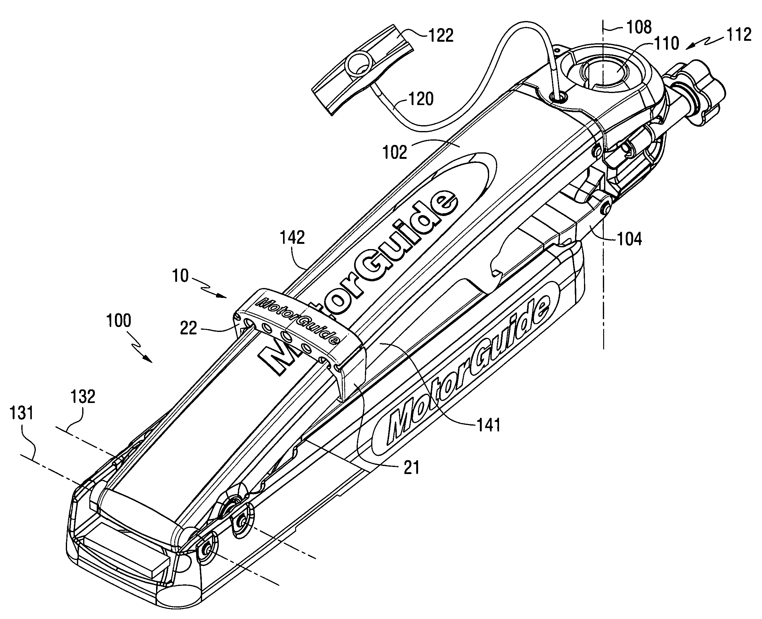 Support device for a trolling motor