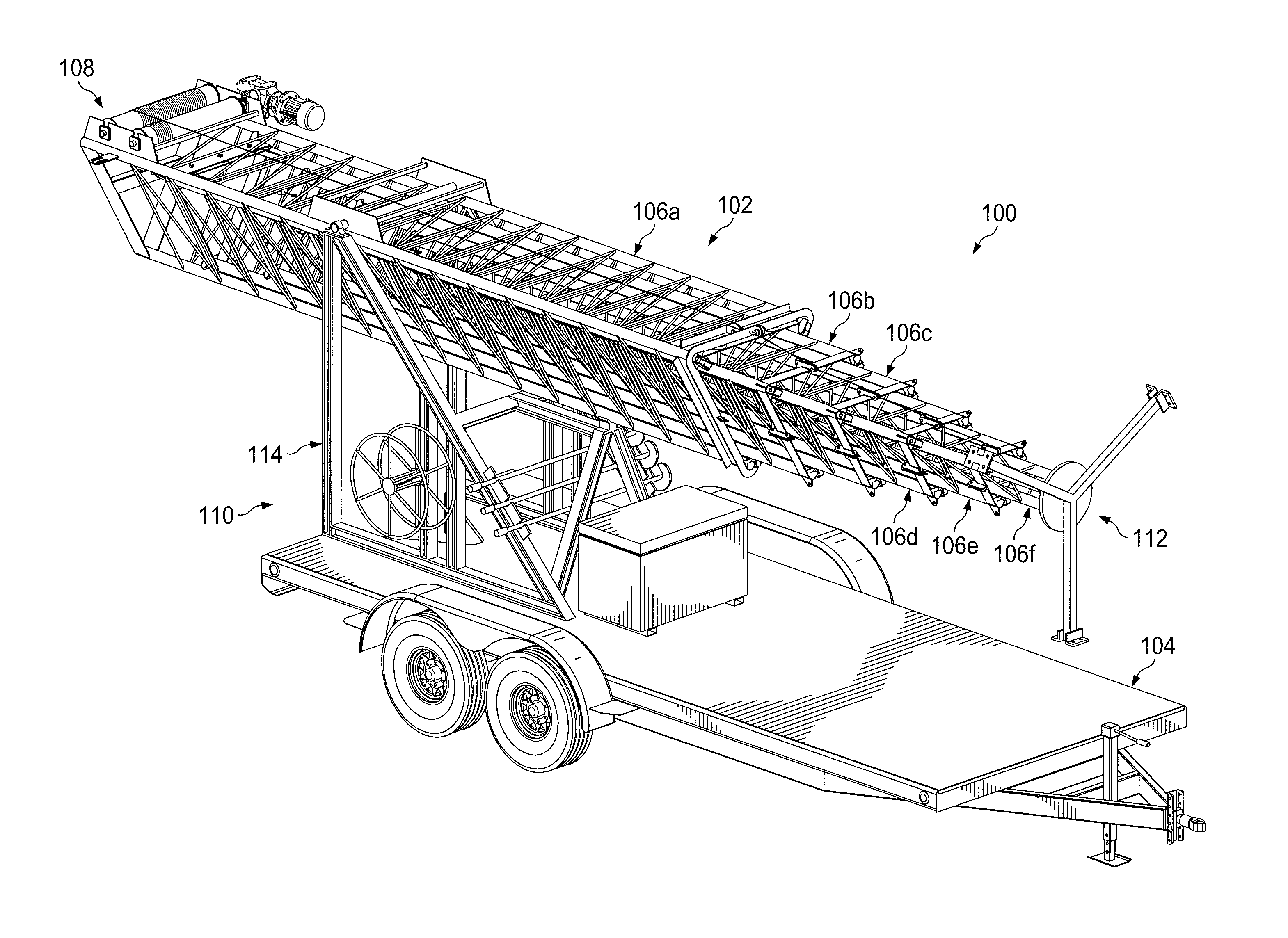 Portable tower with improved guiding and lifting systems